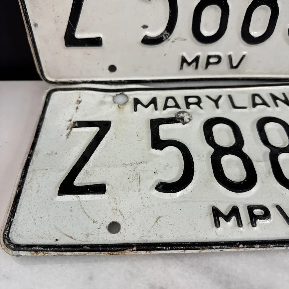 Maryland Z 58834 1984 MPV Vintage License plate